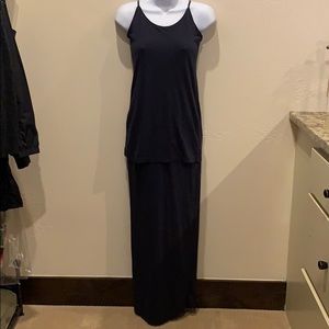 Monrow Maxi Dress in Navy Blue